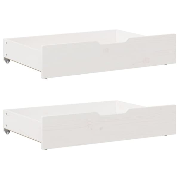vidaXL sengeramme uden madras 100x200 cm massivt fyrretræ hvid