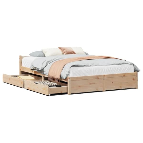 vidaXL sengeramme uden madras 120x200 cm massivt fyrretræ
