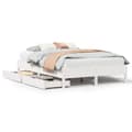 Miniatyrbilde 3 av 11: vidaXL Sengeramme uten madrass hvit 150x200 cm heltre furu