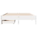 Miniatyrbilde 5 av 11: vidaXL Sengeramme uten madrass hvit 150x200 cm heltre furu