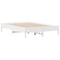 Miniatyrbilde 6 av 11: vidaXL Sengeramme uten madrass hvit 150x200 cm heltre furu