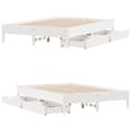 Miniatyrbilde 10 av 11: vidaXL Sengeramme uten madrass hvit 150x200 cm heltre furu