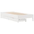 Miniatyrbilde 4 av 11: vidaXL Sengeramme uten madrass hvit 90x200 cm heltre furu
