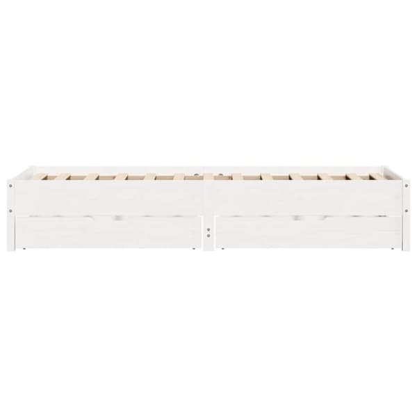 vidaXL Sengeramme uten madrass hvit 90x200 cm heltre furu
