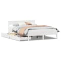 Miniatyrbilde 3 av 11: vidaXL Sengeramme uten madrass hvit 140x190 cm heltre furu