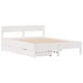 Miniatyrbilde 4 av 11: vidaXL Sengeramme uten madrass hvit 140x190 cm heltre furu