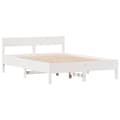 Miniatyrbilde 6 av 11: vidaXL Sengeramme uten madrass hvit 140x190 cm heltre furu