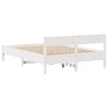 Miniatyrbilde 9 av 11: vidaXL Sengeramme uten madrass hvit 140x190 cm heltre furu