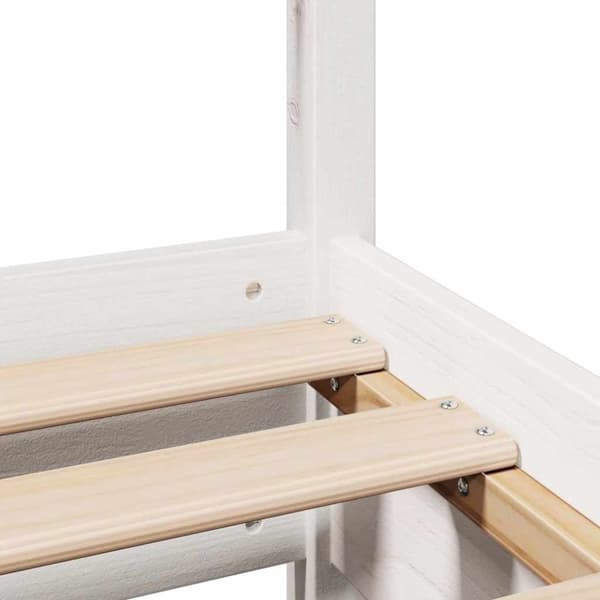 vidaXL Sengeramme uten madrass hvit 140x190 cm heltre furu