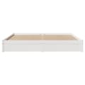 Miniatyrbilde 5 av 11: vidaXL Sengeramme med madrass hvit 200x200 cm heltre furu
