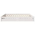 Miniatyrbilde 6 av 11: vidaXL Sengeramme med madrass hvit 200x200 cm heltre furu