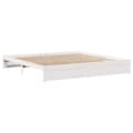 Miniatyrbilde 7 av 11: vidaXL Sengeramme med madrass hvit 200x200 cm heltre furu