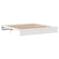 Miniatyrbilde 8 av 11: vidaXL Sengeramme med madrass hvit 200x200 cm heltre furu