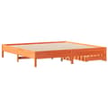 Miniatyrbillede 9 af 11: vidaXL sengeramme uden madras 180x200 cm massivt fyrretræ gyldenbrun