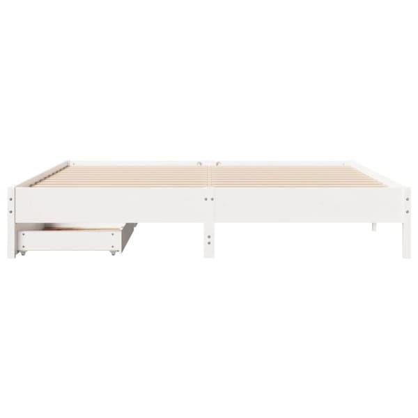 vidaXL sengeramme uden madras 180x200 cm massivt fyrretræ hvid