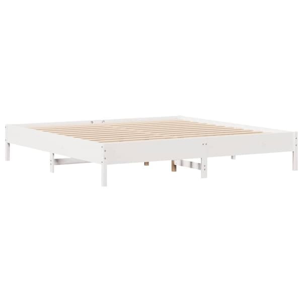 vidaXL sengeramme uden madras 180x200 cm massivt fyrretræ hvid
