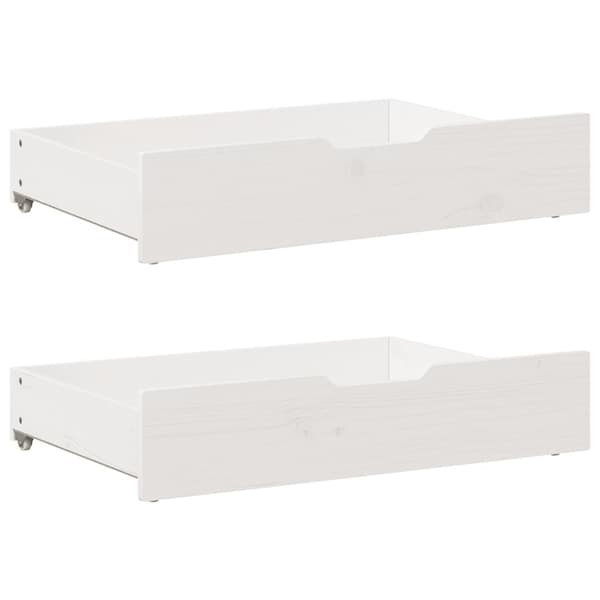 vidaXL sengeramme uden madras 180x200 cm massivt fyrretræ hvid