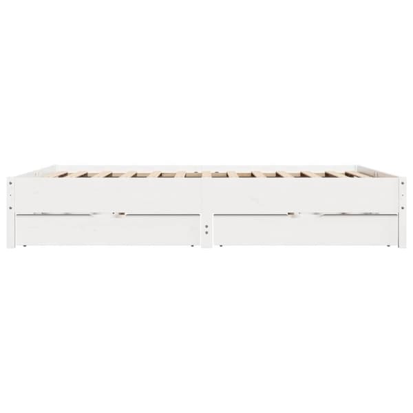 vidaXL sengeramme uden madras 180x200 cm massivt fyrretræ hvid