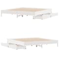 Miniatyrbillede 10 af 11: vidaXL sengeramme uden madras 180x200 cm massivt fyrretræ hvid