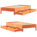 Miniatyrbilde 10 av 11: vidaXL Sengeramme uten madrass voksbrun 90x190 cm heltre furu