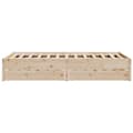 Miniatyrbilde 8 av 11: vidaXL Sengeramme uten madrass hvit 135x190 cm heltre furu
