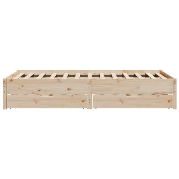 vidaXL Sengeramme uten madrass hvit 135x190 cm heltre furu