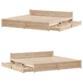 Miniatyrbilde 10 av 11: vidaXL Sengeramme uten madrass 180x200 cm heltre furu