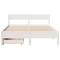 Miniatyrbilde 5 av 11: vidaXL Sengeramme uten madrass hvit 120x200 cm heltre furu