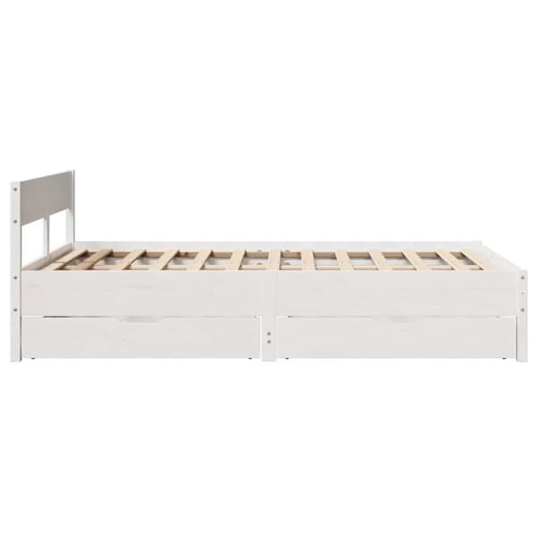 vidaXL Sengeramme uten madrass hvit 120x200 cm heltre furu