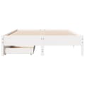 Miniatyrbilde 5 av 11: vidaXL Sengeramme uten madrass hvit 160x200 cm heltre furu