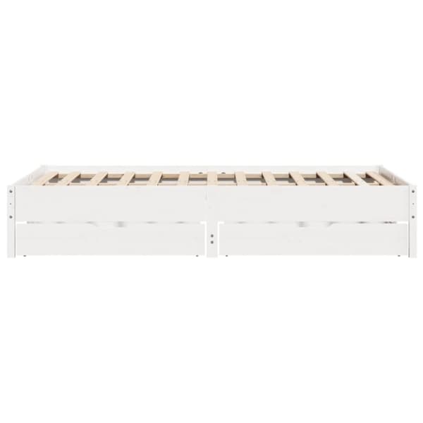 vidaXL Sengeramme uten madrass hvit 160x200 cm heltre furu