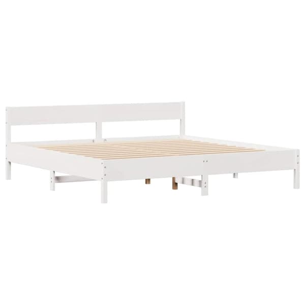 vidaXL Sengeramme uten madrass hvit 160x200 cm heltre furu