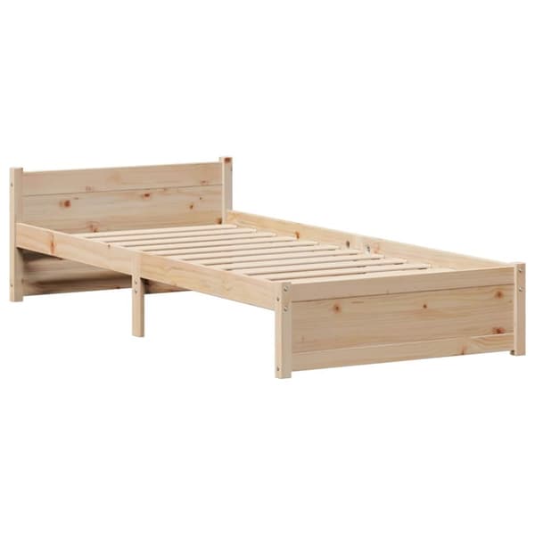vidaXL Sängynrunko ilman patjaa 90x190 cm täysi mänty