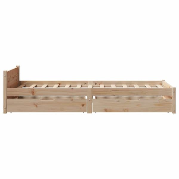 vidaXL Sängynrunko ilman patjaa 90x190 cm täysi mänty