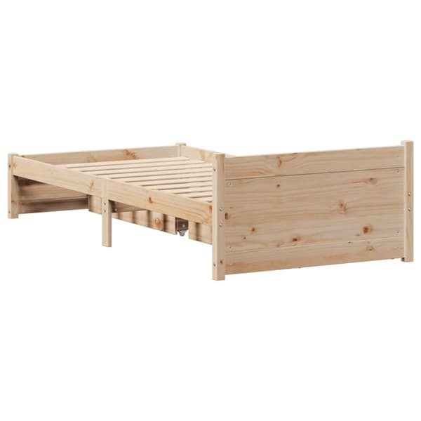 vidaXL Sängynrunko ilman patjaa 90x190 cm täysi mänty