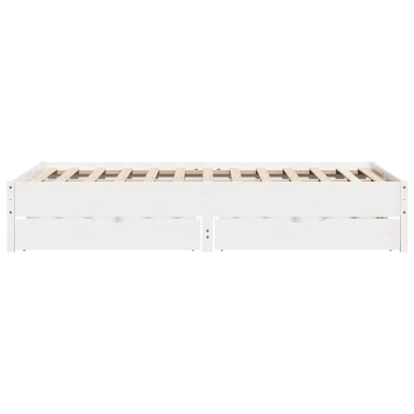 vidaXL sengeramme uden madras 140x200 cm massivt fyrretræ hvid
