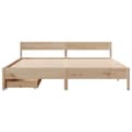 Miniatyrbilde 5 av 11: vidaXL Sengeramme med madrass 200x200 cm heltre furu