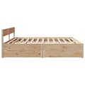 Miniatyrbilde 8 av 11: vidaXL Sengeramme med madrass 200x200 cm heltre furu