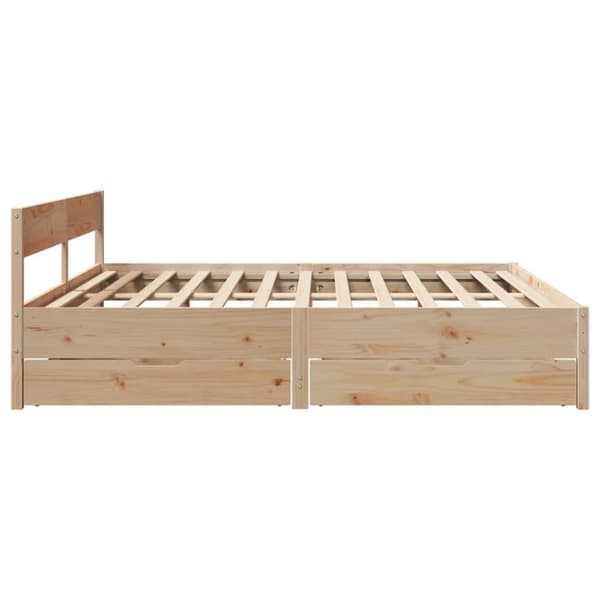 vidaXL Sengeramme med madrass 200x200 cm heltre furu