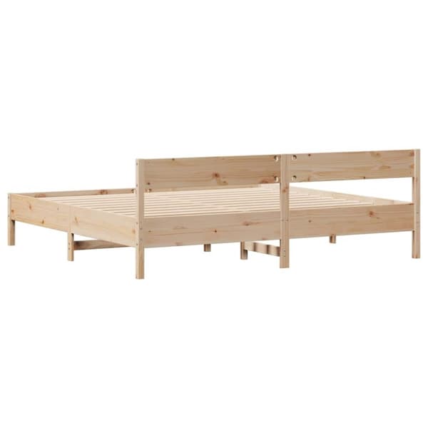 vidaXL Sengeramme med madrass 200x200 cm heltre furu