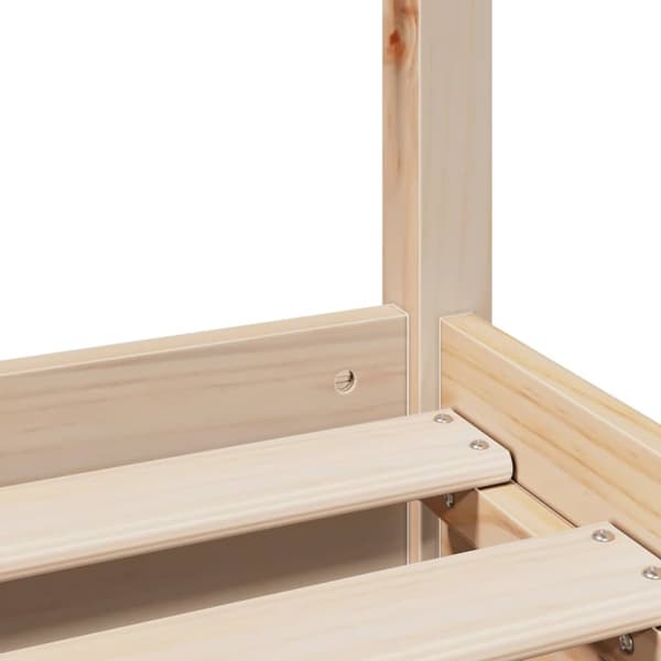 vidaXL Sengeramme med madrass 200x200 cm heltre furu