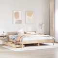 Miniatyrbilde 2 av 11: vidaXL Sengeramme med madrass 200x200 cm heltre furu