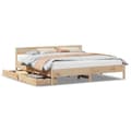 Miniatyrbilde 1 av 11: vidaXL Sengeramme med madrass 200x200 cm heltre furu