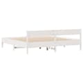 Miniatyrbilde 9 av 11: vidaXL Sengeramme med madrass hvit 200x200 cm heltre furu