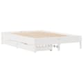 Miniatyrbilde 4 av 11: vidaXL Sengeramme uten madrass hvit 135x190 cm heltre furu