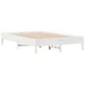 Miniatyrbilde 6 av 11: vidaXL Sengeramme uten madrass hvit 135x190 cm heltre furu