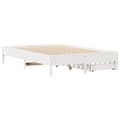 Miniatyrbilde 9 av 11: vidaXL Sengeramme uten madrass hvit 135x190 cm heltre furu