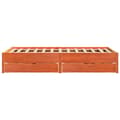 Miniatyrbilde 8 av 11: vidaXL Sengeramme uten madrass voksbrun 140x200 cm heltre furu