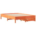 Miniatyrbilde 9 av 11: vidaXL Sengeramme uten madrass voksbrun 140x200 cm heltre furu