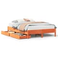Miniatyrbilde 1 av 11: vidaXL Sengeramme uten madrass voksbrun 140x200 cm heltre furu